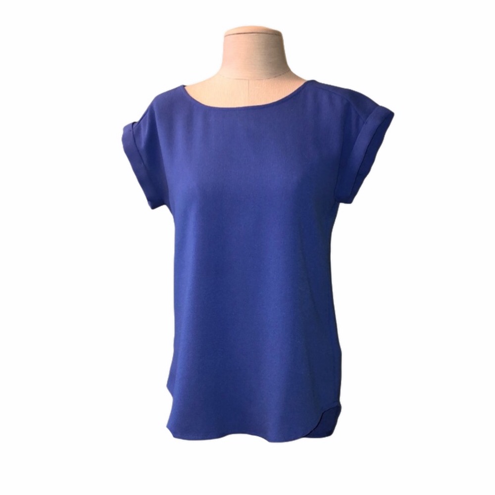Express blue zipper blouse size X-small